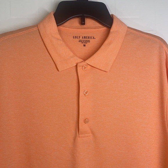 Golf America - Peach Pink Polo Shirt Size M - Picture 3 of 8